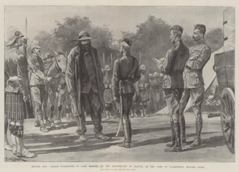 Majuba-dag, Cronje geeft zich over aan Lord Roberts op de verjaardag van Majuba, in het kamp van Paardeberg, Modderrivier